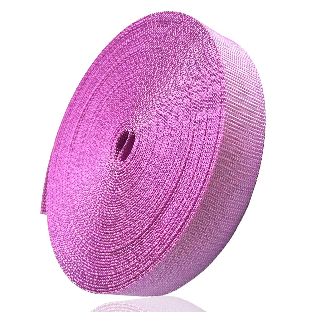 ADALT LION Nylon Webbing 1 Inch 1.5Inch Wide, Heavyweight Webbing Strap 12 Yard, Nylon Straps for Indoor or Outdoor DIY Gear Repair, Pet Collars, Crafts (Rose Red, 1.5"-12Yard)