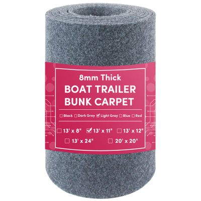 VEITHI Boat Trailer Bunk Carpet Grey,11 inch x 13 feet Boat Bunk Carpet for Jet Ski Ramps
