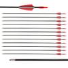 LWANO 28" Fiberglass Arrows - Archery Practice Target Arrows with Blunt Tips Durable Shaft for Youth Kids Children Beginners on Recurve&Long Bows(Pack of 12) view 1