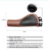 TOPCABIN Bicycles Handlebar Grips, Aluminum Lock-on Ergonomic Bike Grips, Cushion Vibrations Comfort Bike Handlebar Grips, Mountain MTB BMX Bicycles Grips for Scooter (Ergonomic PU-Brown&Black) view 2