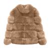 Lmdudan Women's Fur Jacket 2023 Fashion Faux Fox Fur Coat Solid Color Winter Warm Overcoat Long Sleeve Plush Cardigan Tops view 3