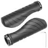 TOPCABIN Bicycles Handlebar Grips, Aluminum Lock-on Ergonomic Bike Grips, Cushion Vibrations Comfort Bike Handlebar Grips, Mountain MTB BMX Bicycles Grips for Scooter (Ergonomic E(Black)) view 1