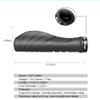 TOPCABIN Bicycles Handlebar Grips, Aluminum Lock-on Ergonomic Bike Grips, Cushion Vibrations Comfort Bike Handlebar Grips, Mountain MTB BMX Bicycles Grips for Scooter (Ergonomic E(Black)) view 2
