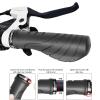 TOPCABIN Bicycles Handlebar Grips, Aluminum Lock-on Ergonomic Bike Grips, Cushion Vibrations Comfort Bike Handlebar Grips, Mountain MTB BMX Bicycles Grips for Scooter (Ergonomic E(Black)) view 3
