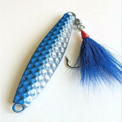 1 Hammered Diamond AVA Vertical Jigging Bluefish Striper Lures- 2tone w/Teaser Chrome/Pink 2oz