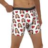 Boffihuxaw Custom Face Mens Boxer Briefs Personalized Long Underwear with Photo Picture Customized Boxers Gifts for Boyfriend Husband Him view 4