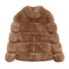 Lmdudan Women's Fur Jacket 2023 Fashion Faux Fox Fur Coat Solid Color Winter Warm Overcoat Long Sleeve Plush Cardigan Tops view 3