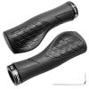TOPCABIN Bicycles Handlebar Grips, Aluminum Lock-on Ergonomic Bike Grips, Cushion Vibrations Comfort Bike Handlebar Grips, Mountain MTB BMX Bicycles Grips for Scooter (Ergonomic Rubber(Black)) view 1