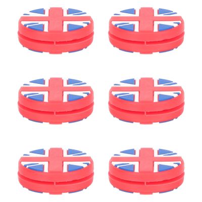 Toddmomy Silicone Tennis Racket Damper Set 6pcs British Flag Design for Vibration Reduction