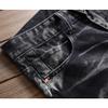 Men's Slim Fit Denim Pants Casual Classic Vintage Straight Fit Jeans Tapered Leg Hip Hop Fashion Jeans (38,Black) view 2