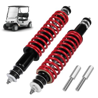 EZGO Golf Cart Front/Rear Shock Absorber Heavy Duty Coil Spring Shock Absorber Fits EZGO Medalist/TXT 1994+ Gas or Electric, OEM# 76418-G01,70928-G01,70248-G01,70324-G01,76419-G01