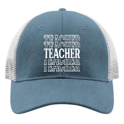 a Teacher in White Baseball Cap Travel hat SkyBlue Trucker hat Men Gifts for Daughter Summer Hats