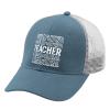 a Teacher in White Baseball Cap Travel hat SkyBlue Trucker hat Men Gifts for Daughter Summer Hats view 2