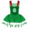iiniim Kids Girls Sequins Ice Figure Skating Ballet Dance Tutu Dress Christmas Party Costume Green 4 Years view 2