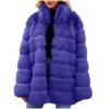Winter Coat Jacket for Women 2023 Fashion Luxury Faux Fox Fur Coat Slim Long Sleeve Collar Faux Fur Coats Overcoat view 1
