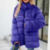 Winter Coat Jacket for Women 2023 Fashion Luxury Faux Fox Fur Coat Slim Long Sleeve Collar Faux Fur Coats Overcoat view 2