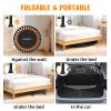 40"/48" Foldable Mini Trampoline Load 330lbs,Portable Exercise Rebounder Trampoline with Adjustable Foam Handle,Fitness Trampoline for Adults (40 in with handrail) view 4
