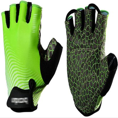 Sport Gloves Half-Finger Cycling Gloves Colorful Cycling Gloves Outdoor Shock Absorbing Palm Pad Bicycle Half-Finger Gloves Suitable for Road Bikes and Sports (Color : D, Size : A(M))