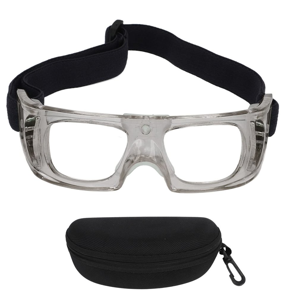 Topyond Sport Goggles, Basketball Glasses, Free Regulable Design Curved Fit Frame Impact Resistant PC Material Protective Basketball Glasses for Kids(Grey)
