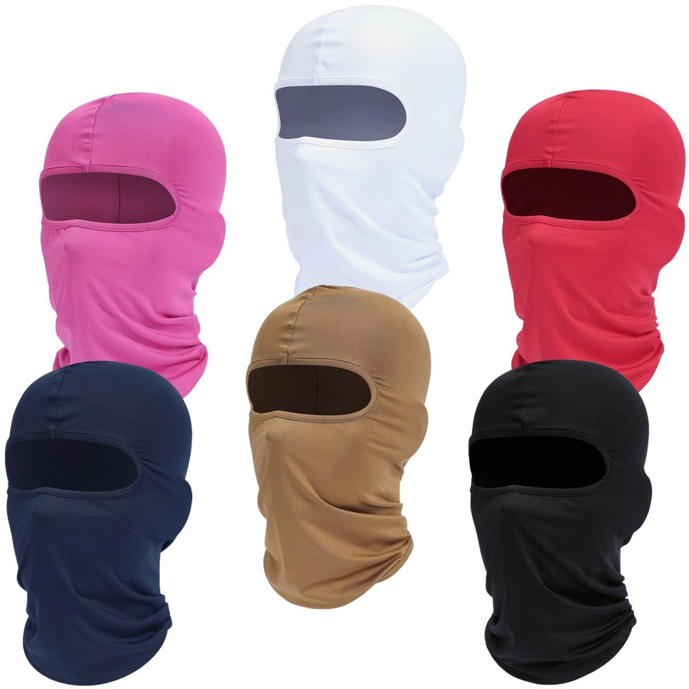 6 Pack Ski Mask Balaclava Pooh Shiesty Masks Full Face Cover for Men Women Sun and Winter Protection (6Pack-Multi-B)