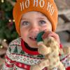lanleay Custom Beanie Hats for Baby Girls Boys - Personalized Embroidered Beanies with Name for Infants Toddlers Adults Winter Orange Knit Hat view 2