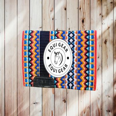 EQUIGEAR Horse Western Show Saddle pad/New Zealand Wool Western Saddle Blanket Top Wool Pad Sensor Flex (Customization Available) B41 (36x40)