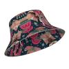 Bucket Hats Double Layered Polyester Twill Fabric Bucket Hat for Men and Women - UV Protection Bohemian Elephant Pattern view 2
