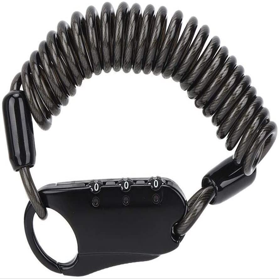 ZECHAO Bike Wheel U Shape Password Cable Lock,Security Bike Locks for Bike Cycle Moto Door Gate Fence Helmet Lock Combination Lock Anti-Theft Lock