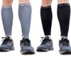 Calf Compression Sleeves for Men & Women  Footless Socks for Runners, Shin Splints, Varicose Veins, Pain Relief  Leg Brace for Running, Cycling, Travel  Medium, 2-Pair Black-Gray view 1