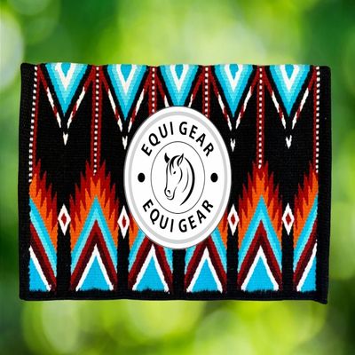 EQUIGEAR Horse Western Ranch Saddle pad/New Zealand Wool Western Saddle Blanket Top Wool Pad Sensor Flex (Customization Available) B46 (34x40)