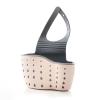 Double layer standing sink sponge drain hanging bag sink storage rack hanging basket faucet shelf drain basket blue view 3