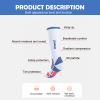 Men's and Women's Circulation Compression Socks (2 Pairs), Breathable Sweat, Suitable for Running Fitness Playing Ball Cycling (Small-Medium, Fluorescent Orange) view 3