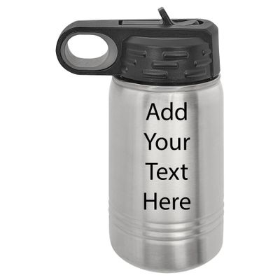 Elosh Customized Polar Camel 12 oz. Water Bottle Personalized With Your Text (Stainless Steel)