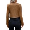 Women Fringe Leather Jacket Crop Tops Tassel Western Cowboy Coats Fashion Teen Girls Hippie Clothes Fall Outfits 2023 view 3