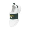 FOCO Green Bay Packers NFL Womens Script Wordmark White Slip On Sneakers - 7 view 2