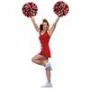 Anderson's Metallic Red and Silver Cheer Pom with Baton Handle (Each), Cheerleading, Danceline, Shaker view 3