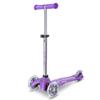 Micro Kickboard | Mini Deluxe Glitter LED Scooter | Adjustable Handlebar | Lean-to-Steer | Lightweight | Three-Wheeled | Kids Ages 2-5 yrs (Glitter Purple) view 1