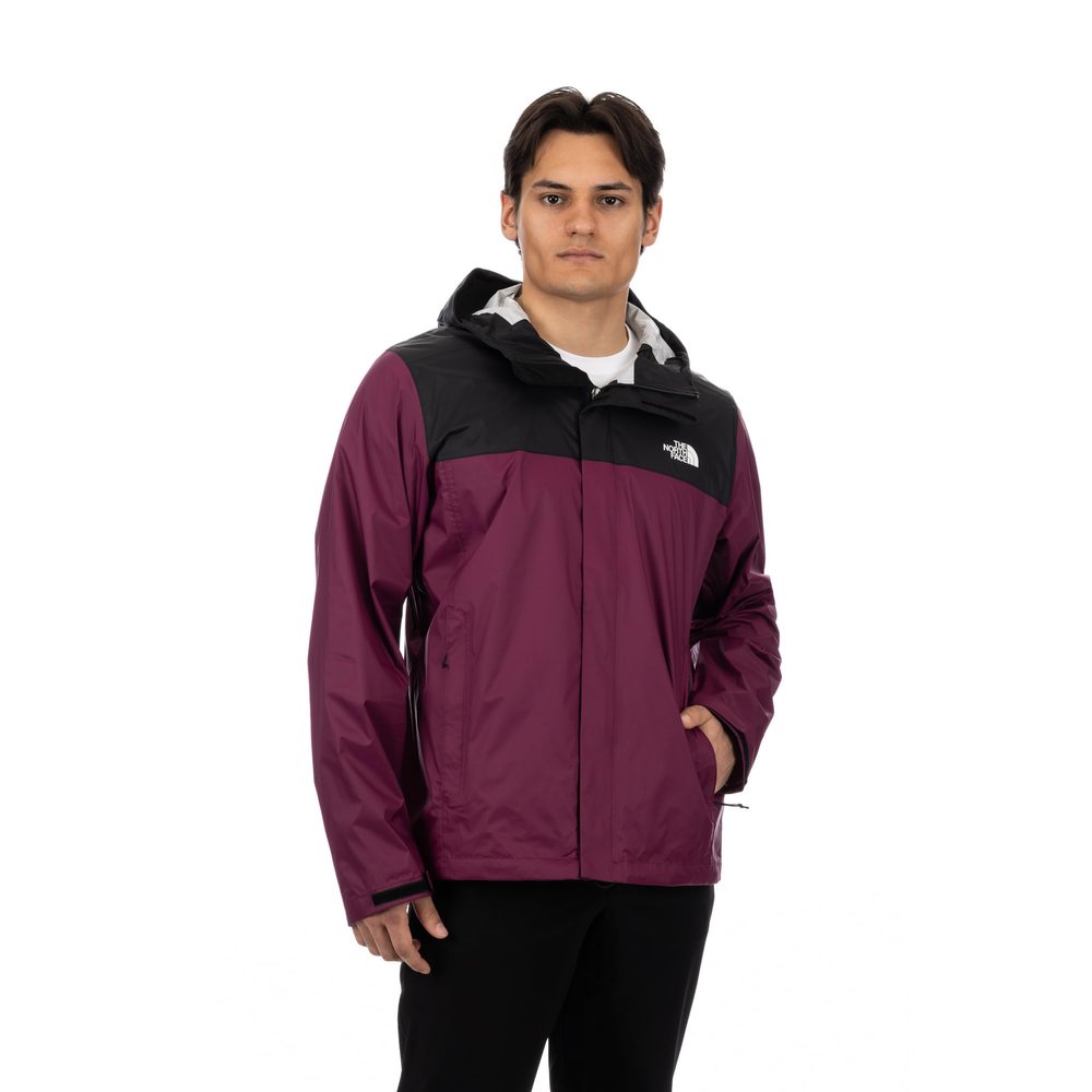 The North Face Mens Venture 2 Waterproof Hooded Rain Jacket, Boysenberry, Large