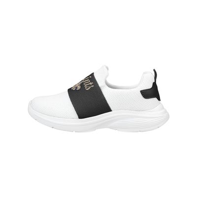 FOCO New Orleans Saints NFL Womens Script Wordmark White Slip On Sneakers - 7