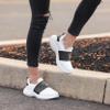 FOCO New Orleans Saints NFL Womens Script Wordmark White Slip On Sneakers - 7 view 2