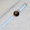 DLUCCA Leather Strap Compatible with Google Pixel Watch, Women Leather Watch Band with Unique D-shape Design Fashion Slim Sport Strap Compatible with Google Pixel Watch - Blue view 4