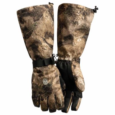 HARD CORE DECOYS Finisher Extreme Waterfowl Decoy Gloves - Waterproof, Insulated, and Extended Coverage for Dry and Warm Hands (Large, MO Bayou)