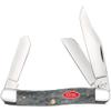 Case XX WR Pocket Knife Stockman, Gray Jigged Bone W/Red Oval Shield, Item #39971 (6347 SS) 3 7/8 Inches Closed view 1