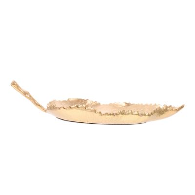 Amosfun Leaf-shaped Jewelry Storage Tray Elegant Decorative Storage Dish for Rings and Earrings Multifunctional Sundries Holder for Home Decor and Jewelry Display