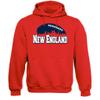 Xtreme Apparrel New England Football Skyline Men's Fan Hoodie Sweatshirt (Red Hoodie, L) view 1