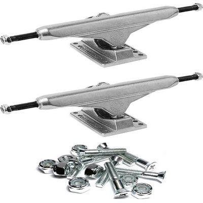 Warehouse Skateboards Caliber Trucks Standard Polished Skateboard Trucks - 5.25" Hanger 8.0" Axle with 1" Chrome Hardware - Bundle of 2 Items