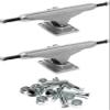 Warehouse Skateboards Caliber Trucks Standard Polished Skateboard Trucks - 5.25" Hanger 8.0" Axle with 1" Chrome Hardware - Bundle of 2 Items view 1