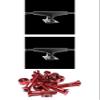 Warehouse Skateboards Tensor Trucks Mag Light Black Skateboard Trucks - 5.25" Hanger 8.0" Axle with 1" Anodized Red Hardware - Bundle of 2 Items view 1