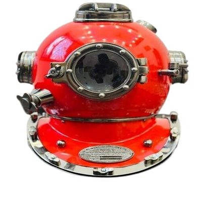 Scuba Diving Helmet l US Navy Mark V sea red Diving Helmet l Vintage Helmet