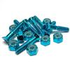 Warehouse Skateboards Tensor Trucks Mag Light Silver Skateboard Trucks - 5.5" Hanger 8.25" Axle with 1" Anodized Blue Hardware - Bundle of 2 Items view 3
